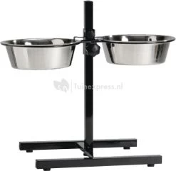 Beeztees Hondenstandaard Met 2 Rvs Bakken 20 Cm