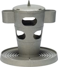 Beeztees Kippenvoerbak Snacktoren Grijs D 30 H 35 Cm