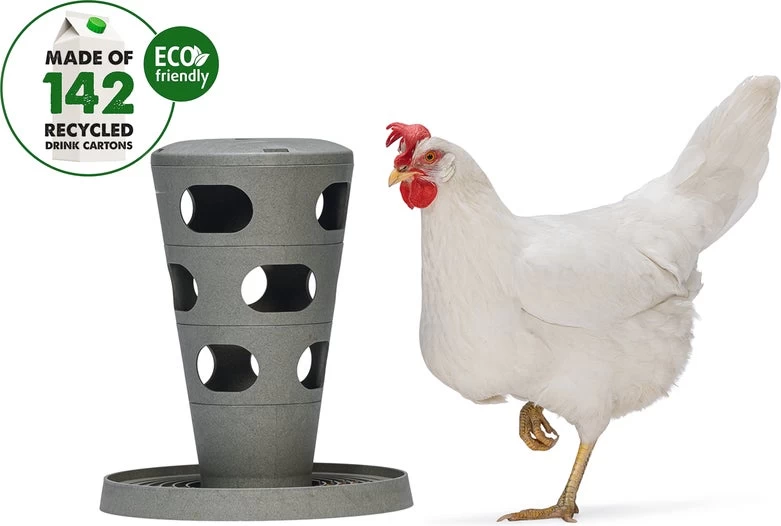 Beeztees Kippenvoerbak Voertoren Grijs D 30 H 37 Cm 4 Beeztees Kippenvoerbak Voertoren Grijs D 30 H 37 Cm - Afbeelding 2
