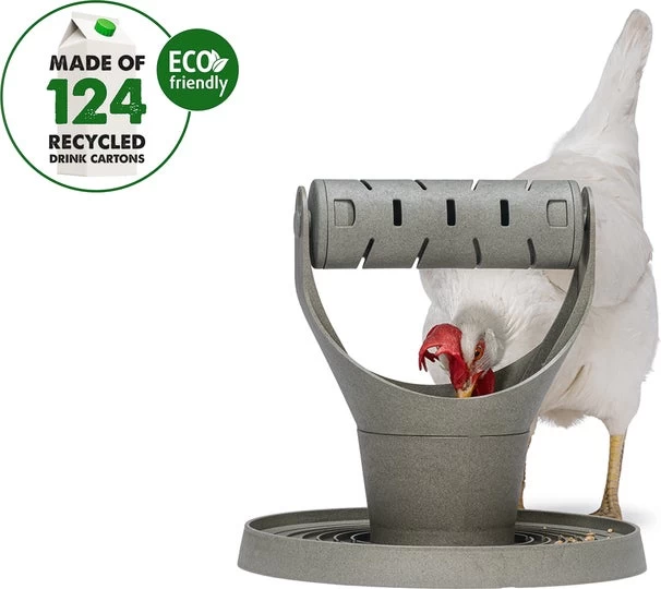 Beeztees Kippenvoerbak Speel- En Snacktoren Grijs D 30 H 31 Cm 4 Beeztees Kippenvoerbak Speel- En Snacktoren Grijs D 30 H 31 Cm - Afbeelding 2