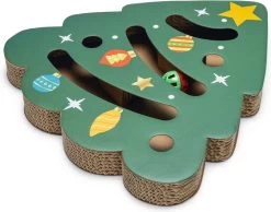 Beeztees Krabkarton Kerstboom Groen 42 X 40 X 4,5 Cm