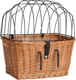 Beeztees Rieten Fietsmand Met Draadkap -Beeztees Knipsel710074 0 464x486