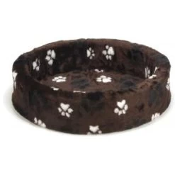 Beeztees Teddy Hondenmand Met Grote Voetprint Donkerbruin 60 Cm