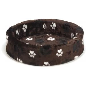 Beeztees Teddy Hondenmand Met Grote Voetprint Donkerbruin 60 Cm