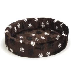 Beeztees Teddy Hondenmand Met Grote Voetprint Donkerbruin 80 Cm